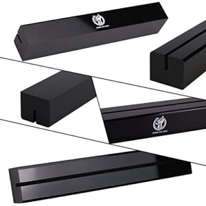 Knife Block/Knife Stand for Cleaver Nakiri Santoku and any Flat Edge Kitchen Knives - Black Acrylic