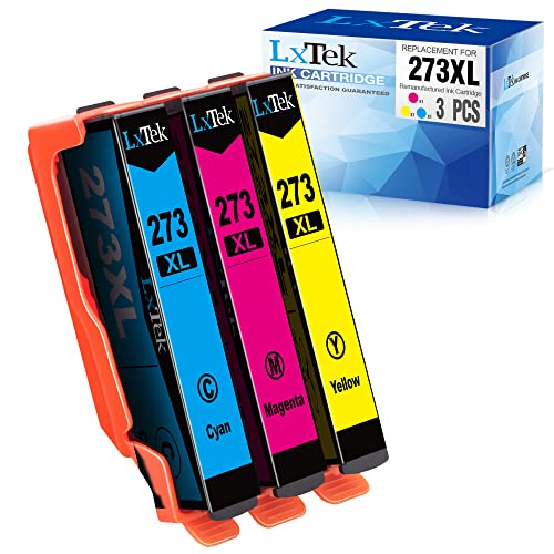 LxTek Remanufactured Ink Cartridge Replacement for 273XL 273 XL to use with XP-820 XP-810 XP-620 XP-610 XP-600 XP-520 Printer (3 Pack, 1 Cyan, 1 Magenta, 1 Yellow)