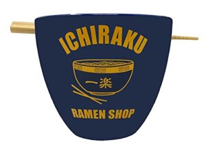 just funky naruto ramen bowl with chopsticks 16 ounce anime ramen bowl anime - ichiraku ramen and hidden leaf village ramen bowl ceramic ramen bowl