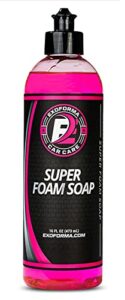 exoforma super foam soap - high suds car wash, ph neutral formulation works great with foam cannons, leaves behind a streak free, no spot finish