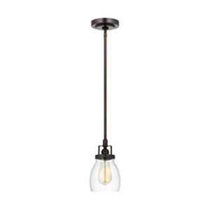 generation lighting 6114501-710 belton one - light mini-pendant hanging modern fixture, bronze