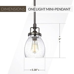 Generation Lighting 6114501-710 Belton One - Light Mini-Pendant Hanging Modern Fixture, Bronze