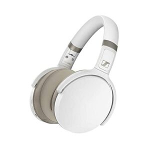 sennheiser hd 450bt bluetooth 5.0 wireless headphone with active noise cancellation - 30-hour battery life, usb-c fast charging, virtual assistant button, foldable - white (renewed)