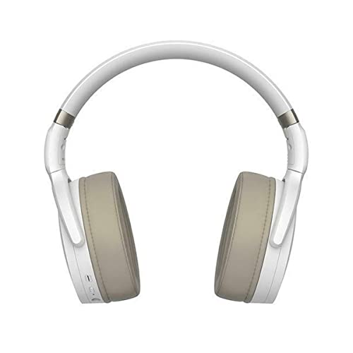 Sennheiser HD 450BT Bluetooth 5.0 Wireless Headphone with Active Noise Cancellation - 30-Hour Battery Life, USB-C Fast Charging, Virtual Assistant Button, Foldable - White (Renewed)