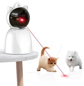 valonii rechargeable motion activated cat laser toy automatic,interactive cat toys for indoor cats/kittenes/dogs,fast and slow mode,1200 mah batterry,circling ranges