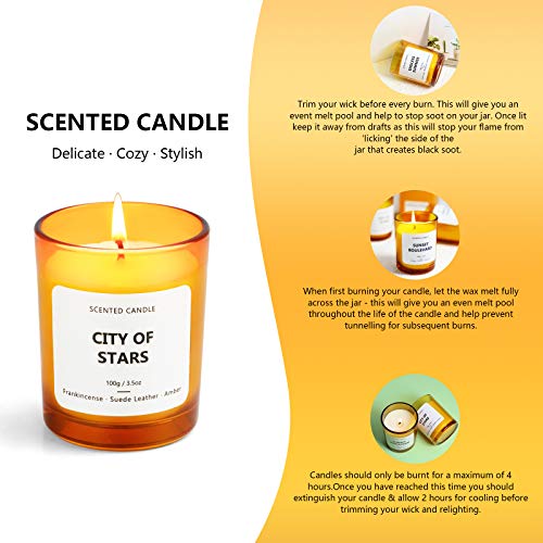 Scented Candles Set, Aromatherapy Candles for Home,Soy Wax Candles, Bathtub Candles Set, Candles Set City of Stars, Endless Summer, Sunset Boulevard Soy Wax Candle, Mothers Day Gifts