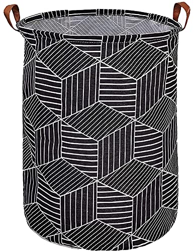 Large Laundry Basket, Baby Laundry Basket, Waterproof Laundry Hamper, Foldable Clothes Hamper, Collapsible Laundry Baskets. Teen Hamper, Perfect for Dirty Clothes and Toys. (Black diamond)