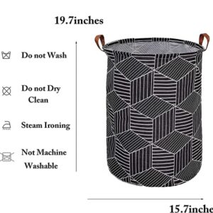 Large Laundry Basket, Baby Laundry Basket, Waterproof Laundry Hamper, Foldable Clothes Hamper, Collapsible Laundry Baskets. Teen Hamper, Perfect for Dirty Clothes and Toys. (Black diamond)