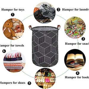 Large Laundry Basket, Baby Laundry Basket, Waterproof Laundry Hamper, Foldable Clothes Hamper, Collapsible Laundry Baskets. Teen Hamper, Perfect for Dirty Clothes and Toys. (Black diamond)