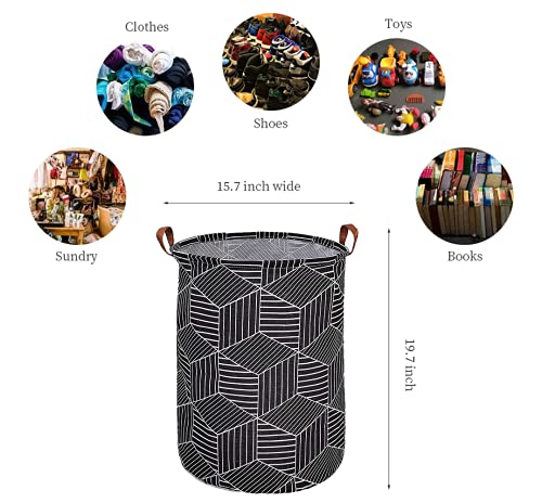 Large Laundry Basket, Baby Laundry Basket, Waterproof Laundry Hamper, Foldable Clothes Hamper, Collapsible Laundry Baskets. Teen Hamper, Perfect for Dirty Clothes and Toys. (Black diamond)