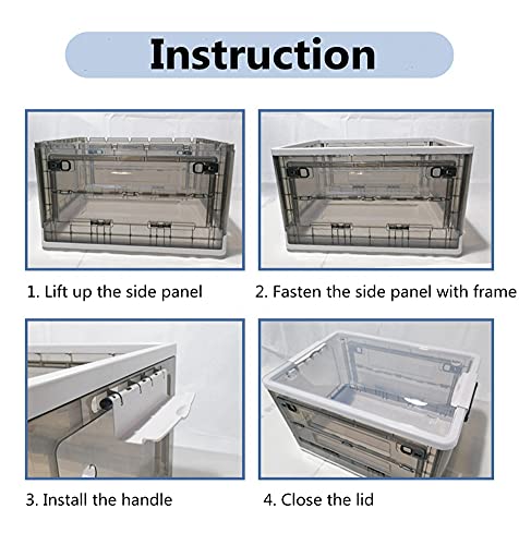 Portable Hedgehog Cage Carrier with Wheels and Handles, Collapsible Hamster Cage Plastic Rat House Indoor Outdoor Small Critter Habitat Pet Travel Carrier Box for Hedgehog,Hamster,Rat,Bearded Dragon