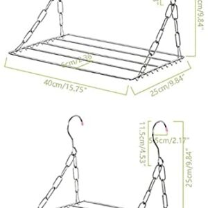 ZyHMW Clothes Airer Balcony Folding Shoe Drying Rack Clothes Airer Stainless Steel Laundry Underwear X6HC，Clothes Airer (Size : 40cm) (Size : 40cm)