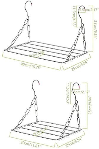 ZyHMW Clothes Airer Balcony Folding Shoe Drying Rack Clothes Airer Stainless Steel Laundry Underwear X6HC，Clothes Airer (Size : 40cm) (Size : 40cm)