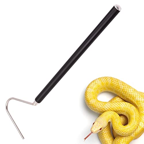 Aufeeky Telescoping Stainless Collapsible Snake Hook and Grabbers Snake Reptile Grabber Reacher Pickup Tool Long Reptile Catcher for Ball Pythons Corn Snake Reptiles Pet Snake Serpent (39.4 inches)