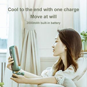 HOMU Mini Table Tower Fan Personal Retro Quiet Operation Portable Vertical Cooling 3 Speed Desktop USB Air Circulator Small for Kids Girls Woman Man Home Office White/Green/Pink