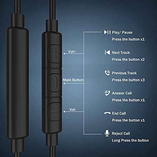 USB C Headphones, USB C Earbuds, USB Type C Earphone USB C Headphone Plug Noise Canceling in-Ear Headphones with Microphone for Samsung S23 S22 Ultra Z Flip 4 S21 Google Pixel 6a 7 Pro iPad Pro Air 5