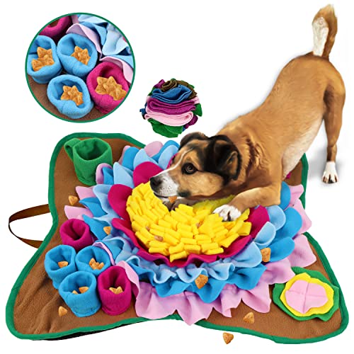 TWOPER Pet Snuffle Mat for Dogs Sniffle Interactive Treat Game for Boredom Anxiety Relief Dog Feeding Mat Enrichment Dog Puzzles for Smart Dogs Encourages Natural Foraging Skills & Mental Stimulation