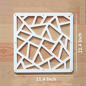 BMIDRUT White Hanging Room Divider,12 Pieces Wood-Plastic DIY Panel Screens Partition Wall Dividers Room Decoration with All Accessories 11.4x11.4 Inch