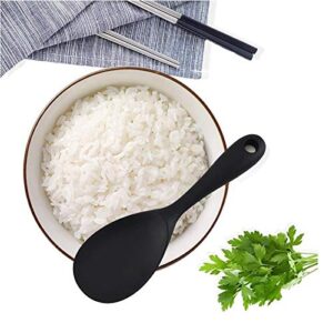 Rice Paddle, Silicone Rice Spoon Non Stick Rice Scooper Heat Resistant Kitchen Gadge Rice Spoon Paddle Cooking Utensil Rice Spatula Rice Cooker Spoon for Rice, Salads, Mashed Potato (Set of 2)