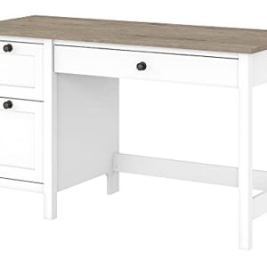 Bush Furniture Mayfield Computer Desk with Drawers, 54W, Pure White and Shiplap Gray