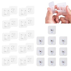 double-sided adhesive hooks 10 pair, adhesive hooks 10pcs, adhesive wall hooks, self-adhesive hooks, wall-sticking hooks without punching and nails, waterproof and oil-proof (20 pack) (type-a)