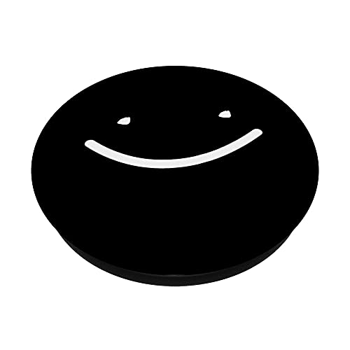 Funny Cute Black Smile Men Women Girls Kids Boys Merch PopSockets Swappable PopGrip