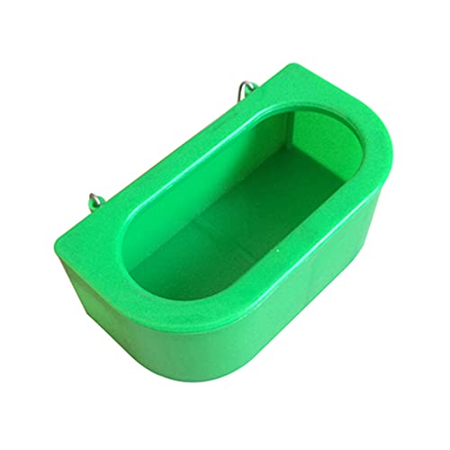 Rabbit Feeder generic 10pcs Hanging Bird Feeder Pigeon Storage Trough Food Dispenser Macaw Chicken Feeding Dish Container for Small Animals Supplies Size S Bird Water Dispenser