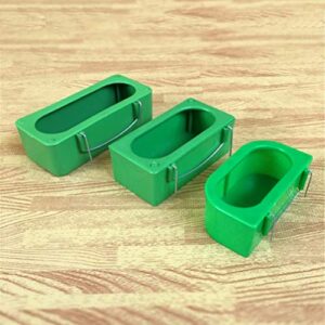 Rabbit Feeder generic 10pcs Hanging Bird Feeder Pigeon Storage Trough Food Dispenser Macaw Chicken Feeding Dish Container for Small Animals Supplies Size S Bird Water Dispenser