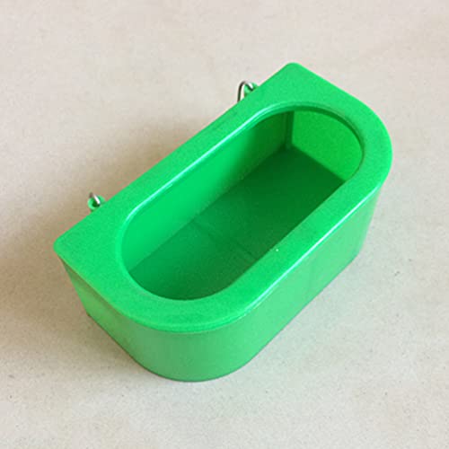 Rabbit Feeder generic 10pcs Hanging Bird Feeder Pigeon Storage Trough Food Dispenser Macaw Chicken Feeding Dish Container for Small Animals Supplies Size S Bird Water Dispenser