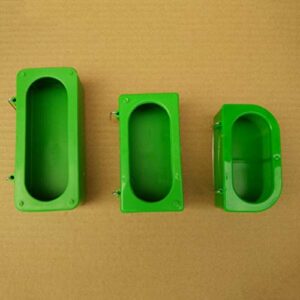 Rabbit Feeder generic 10pcs Hanging Bird Feeder Pigeon Storage Trough Food Dispenser Macaw Chicken Feeding Dish Container for Small Animals Supplies Size S Bird Water Dispenser