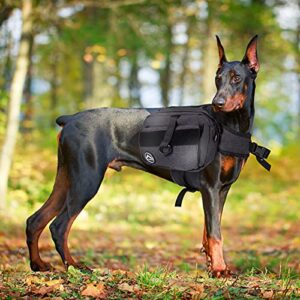 Himal Outdoors Dog Backpack for Large Dog, Dog Pack Hound Travel Camping Hiking Bag, Saddle Bag Rucksack with Side Pockets & Adjustable Strap