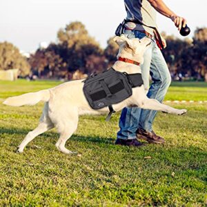 Himal Outdoors Dog Backpack for Large Dog, Dog Pack Hound Travel Camping Hiking Bag, Saddle Bag Rucksack with Side Pockets & Adjustable Strap