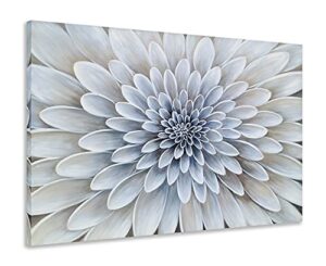 sygallerier floral canvas wall art with textured modern abstract white flower paintings aesthetic pictures artwork for living room bedroom bathroom decor