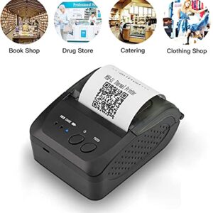 Bluetooth Receipt Printer, 58mm Mini Portable Personal Bill Printer Wireless,Mobile Thermal POS Printer for Small Business, Supports Android/Windows, Not for Square iOS Tablets