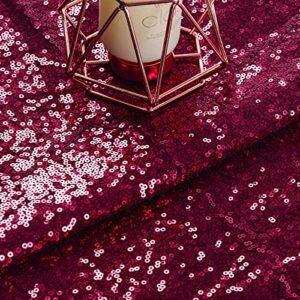 burgundy sequin fabric by the yard 1 yard glitter fabric embroidered sequin mesh fabric for diy sewing wedding dresses clothing tablecloth table linen