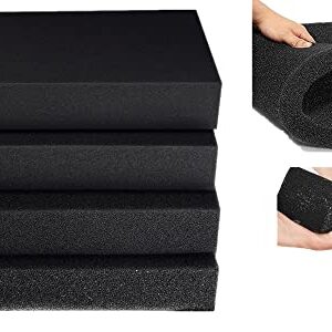 SHUNTING Filter Foam Sponges,Filter Media Pad,Filter Sponge, Cut-to-Size Foam for Aquarium Fish Tank 19.6"x19.6"x1.57"(25PPI)