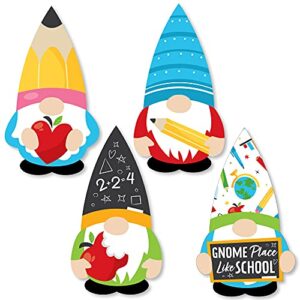 big dot of happiness school gnomes - diy shaped teacher and classroom decorations cut-outs - 24 count