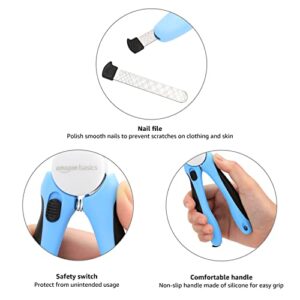 Amazon Basics Pet Nail Clipper and File Professional Grooming Tool with Non-Slip Handle and Safety Guard