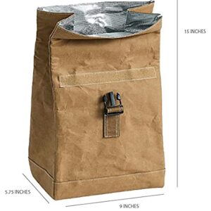 Roll Down Lunch Tote Bag (Brown)