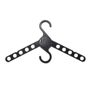 wing smart hanger, fits adult & kid clothes sizes, space saving & multi hanging, 10 pack black