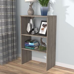 ClosetMaid SuiteSymphony Wood Shelf Unit, 2 Shelves, Adjustable, for Storage, Closet, Clothes, Shoes, Décor, TV, Books, Graphite Grey