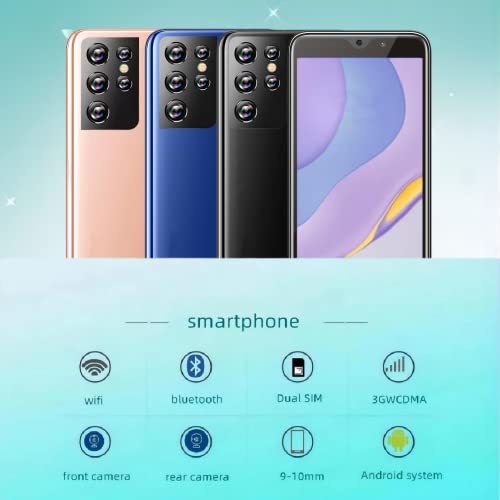 aderroo Unlocked Cell Phone, N25，Android Smartphone，Dual SIM Card，5.75-inch IPS Full-Screen，1GB RAM，8GB ROM，Front and Rear Cameras，Supports The SIM Card 3GWCDMA：850/2100MHZ(Blue)