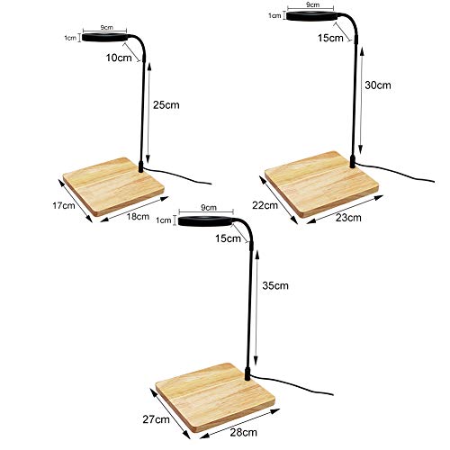 LED Aquarium Light 360 Degree Full Spectrum LED Light with Bamboo Board 10W Nano Fish Tank Light USB Powered Flat Nano Aquarium Light Bett a Fish Tank Light for Plant Growth