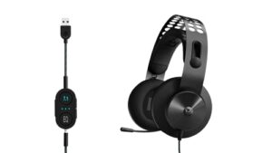 lenovo legion h500 pro 7.1 surround sound gaming headset, noise-cancelling mic, memory foam & pu leather earcups, stainless steel headband, pc, ps4, xbox one, nintendo switch, gxd0t69864, black