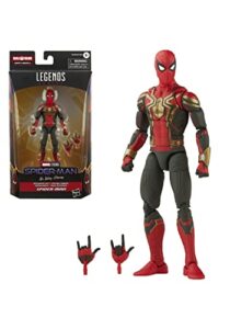 spider-man marvel legends series integrated suit 6-inch collectible action figure toy, 2 accessories