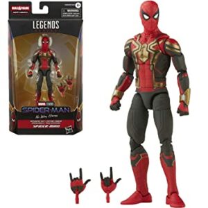 Spider-Man Marvel Legends Series Integrated Suit 6-inch Collectible Action Figure Toy, 2 Accessories