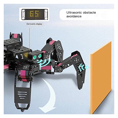 Smart Robot Bionic Robot Spider Robot Compatible with Programming Open Source Spider Robot Robot Toys (Color : Assembled Package F, Size : Robot)