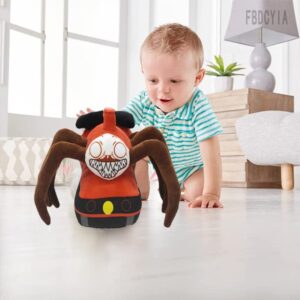 FBDCYIA Choo Choo Charles Plush Toy,8.7Inch Charles Spider Train Doll,Gift for Kids Fans,Choo Choo Train Toy Spider Stuffed Animal (Red Style 1)