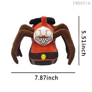 FBDCYIA Choo Choo Charles Plush Toy,8.7Inch Charles Spider Train Doll,Gift for Kids Fans,Choo Choo Train Toy Spider Stuffed Animal (Red Style 1)