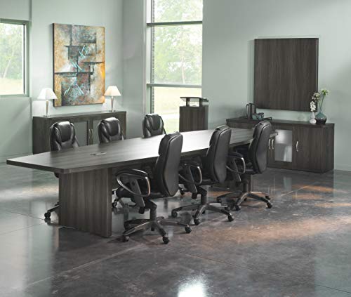 Mayline ACTB12LGS Aberdeen Conference Table, 12', Gray Steel Laminate